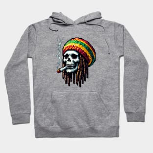 Rastafarian pixel skull Hoodie